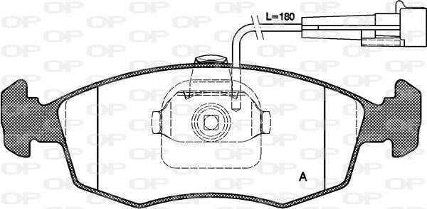 OPEN PARTS Комплект тормозных колодок, дисковый тормоз BPA0172.12